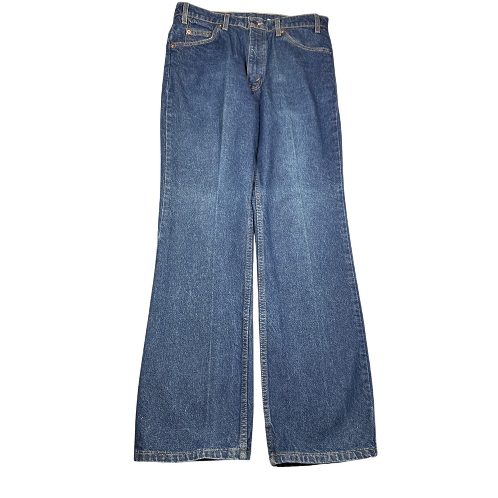 Vintage 90s Levis 517 Orange Tab Bootcut Jeans Mens 33x32 Blue Denim Made in USA